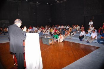 workshop on script writing being taken by renowned hollywood director Krishna Shah